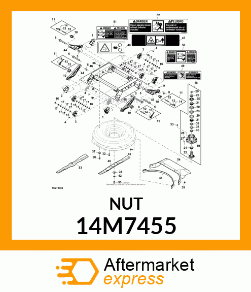 NUT, METRIC, HEX PREVAILING TORQUE 14M7455