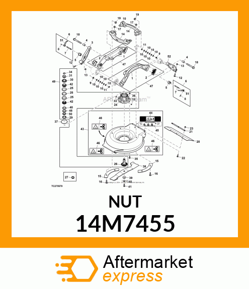 NUT, METRIC, HEX PREVAILING TORQUE 14M7455