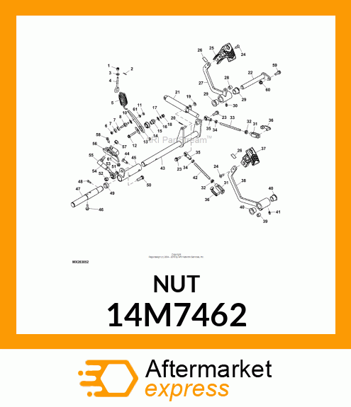 NUT, METRIC, HEX SLOTTED 14M7462