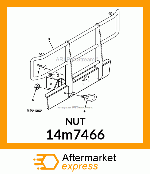 NUT, METRIC, HEX FL, SELF LOCKING 14m7466