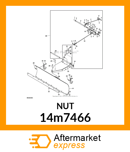 NUT, METRIC, HEX FL, SELF LOCKING 14m7466