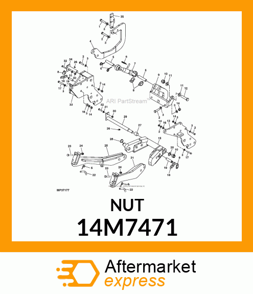 NUT, METRIC, HEX PREVAILING TORQUE 14M7471