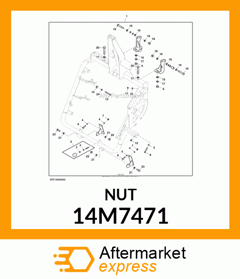 NUT, METRIC, HEX PREVAILING TORQUE 14M7471