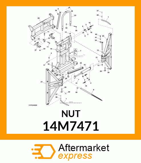 NUT, METRIC, HEX PREVAILING TORQUE 14M7471