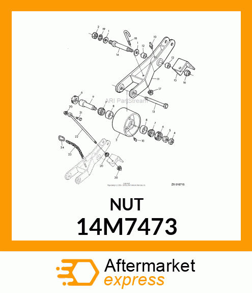 NUT, METRIC, THIN HEX 14M7473