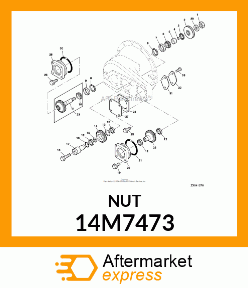 NUT, METRIC, THIN HEX 14M7473