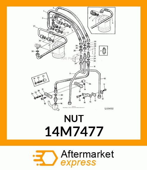 NUT, METRIC, THIN HEX 14M7477