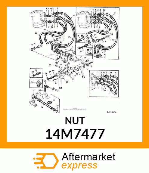 NUT, METRIC, THIN HEX 14M7477