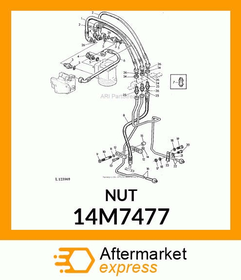 NUT, METRIC, THIN HEX 14M7477