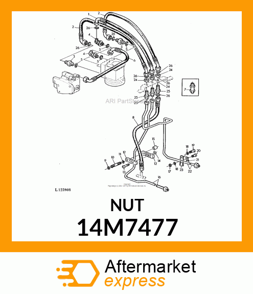 NUT, METRIC, THIN HEX 14M7477