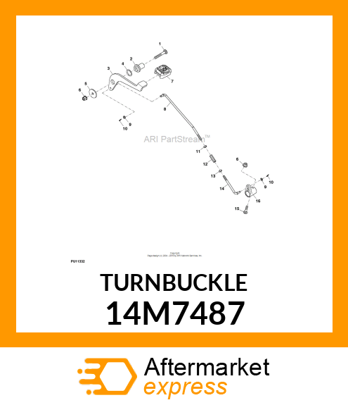 TURNBUCKLE, METRIC, HEX 14M7487