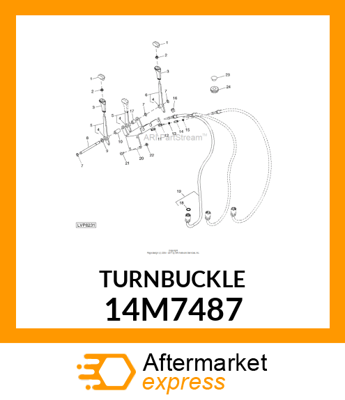 TURNBUCKLE, METRIC, HEX 14M7487