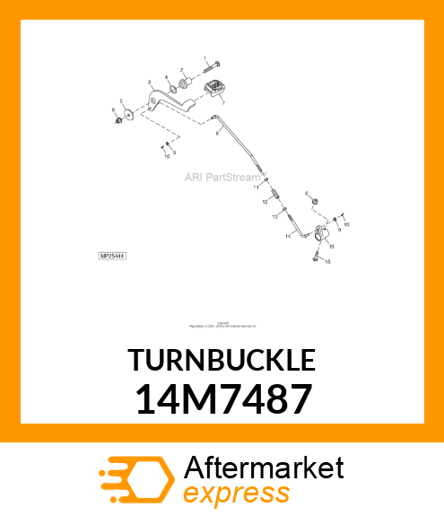 TURNBUCKLE, METRIC, HEX 14M7487