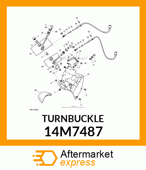 TURNBUCKLE, METRIC, HEX 14M7487