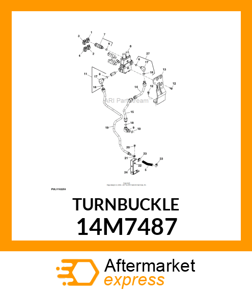 TURNBUCKLE, METRIC, HEX 14M7487