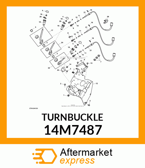 TURNBUCKLE, METRIC, HEX 14M7487