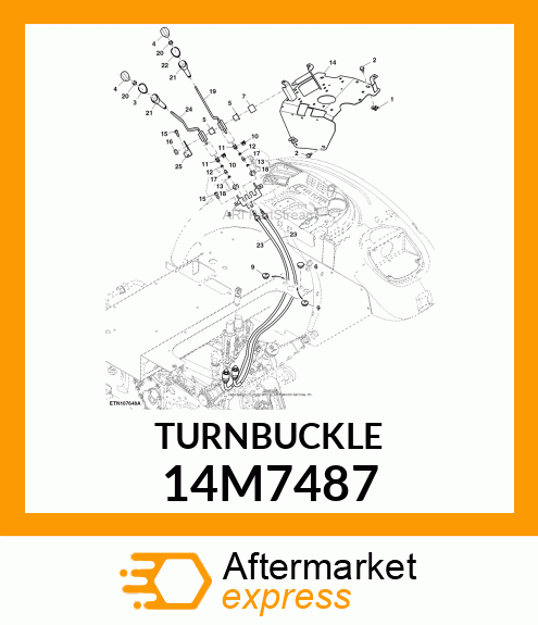 TURNBUCKLE, METRIC, HEX 14M7487