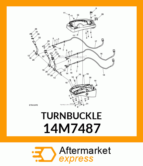 TURNBUCKLE, METRIC, HEX 14M7487