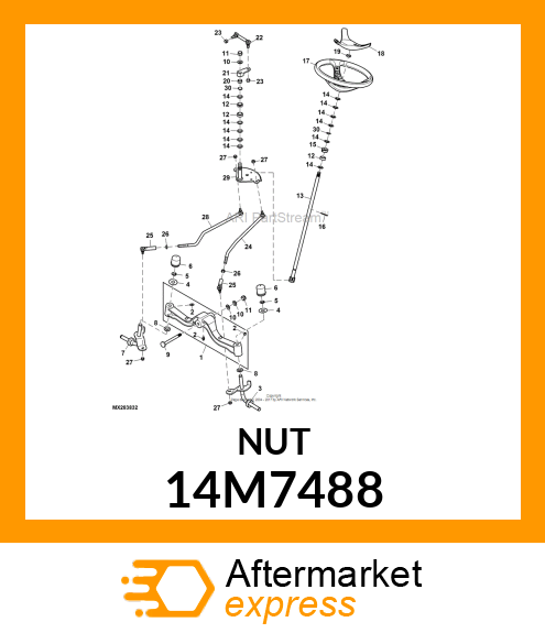 NUT, METRIC, THIN HEX 14M7488