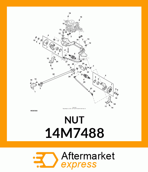 NUT, METRIC, THIN HEX 14M7488