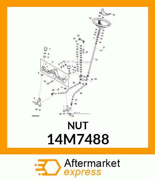 NUT, METRIC, THIN HEX 14M7488