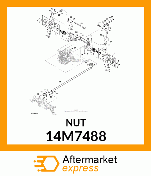 NUT, METRIC, THIN HEX 14M7488