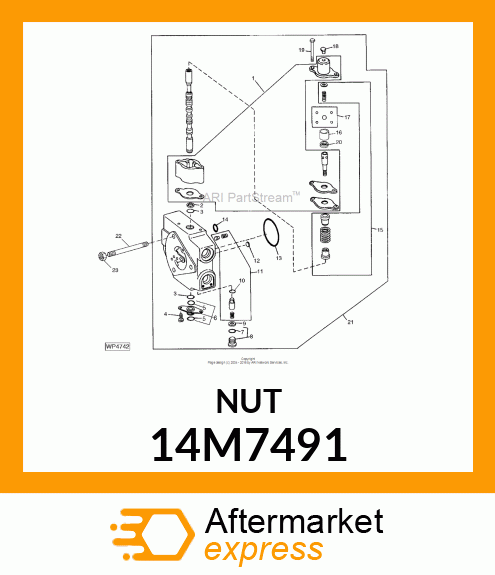 NUT, METRIC, HEX 14M7491