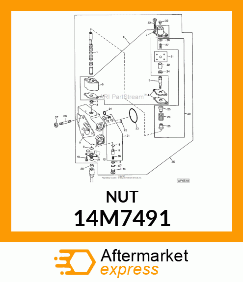 NUT, METRIC, HEX 14M7491