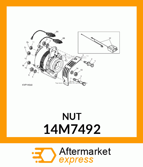 NUT, METRIC, THIN HEX 14M7492