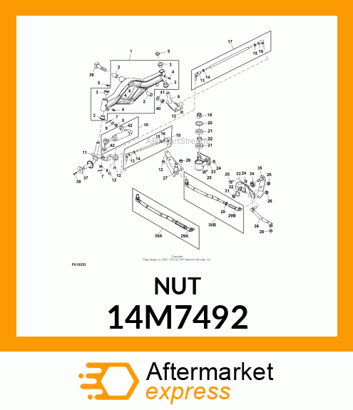 NUT, METRIC, THIN HEX 14M7492