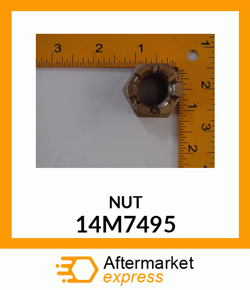 NUT, METRIC HEX SLOTTED 14M7495