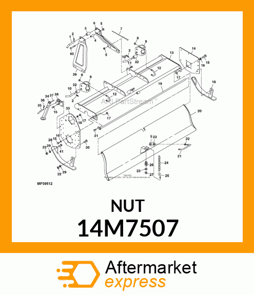 NUT, METRIC, HEX 14M7507