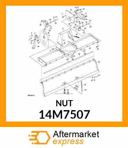 NUT, METRIC, HEX 14M7507