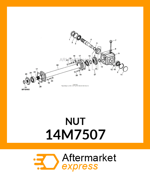 NUT, METRIC, HEX 14M7507