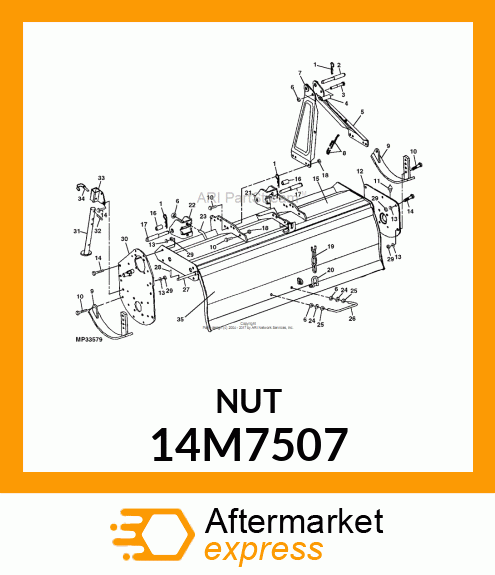 NUT, METRIC, HEX 14M7507