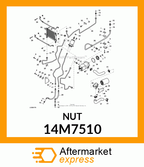 NUT, METRIC, HEX 14M7510