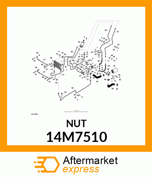 NUT, METRIC, HEX 14M7510