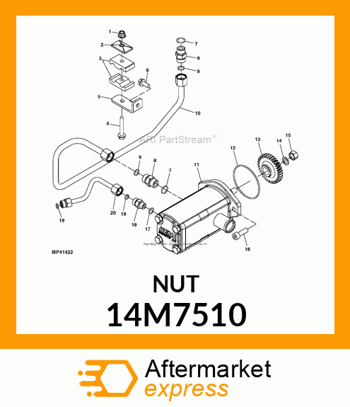 NUT, METRIC, HEX 14M7510