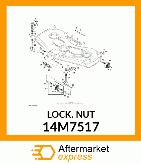 NUT, METRIC, HEX PREVAILING TORQUE 14M7517