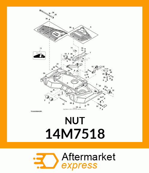 NUT, METRIC, HEX FL, SELF LOCKING 14M7518