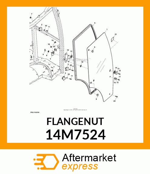 NUT, METRIC, HEX FLANGE 14M7524