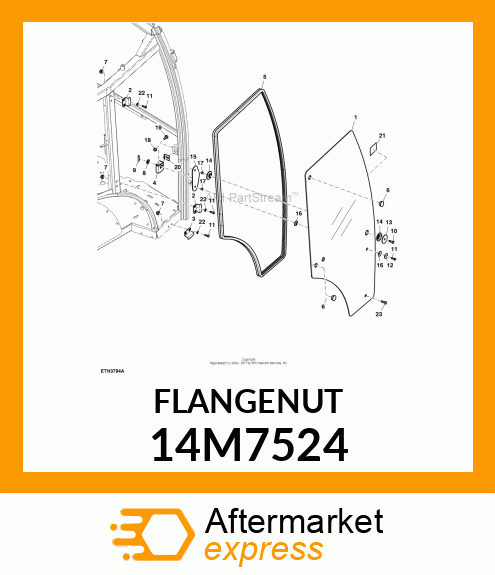 NUT, METRIC, HEX FLANGE 14M7524