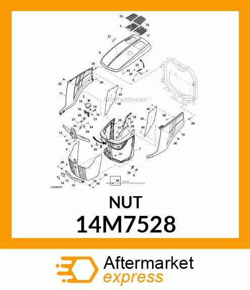 NUT, METRIC, HEX PREVAILING TORQUE 14M7528