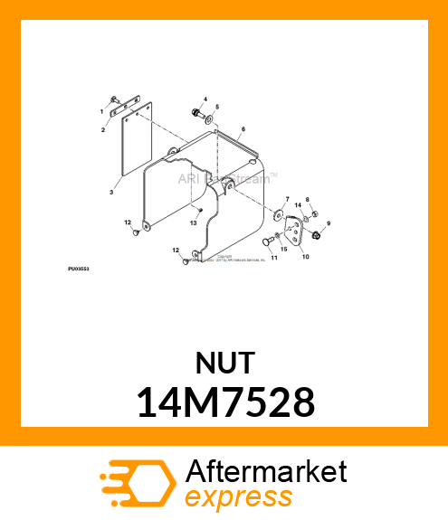 NUT, METRIC, HEX PREVAILING TORQUE 14M7528