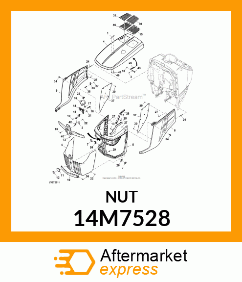 NUT, METRIC, HEX PREVAILING TORQUE 14M7528