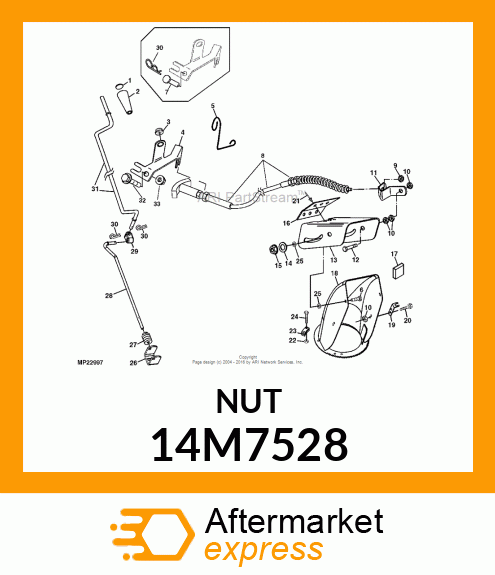 NUT, METRIC, HEX PREVAILING TORQUE 14M7528