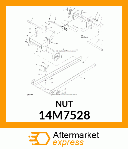 NUT, METRIC, HEX PREVAILING TORQUE 14M7528