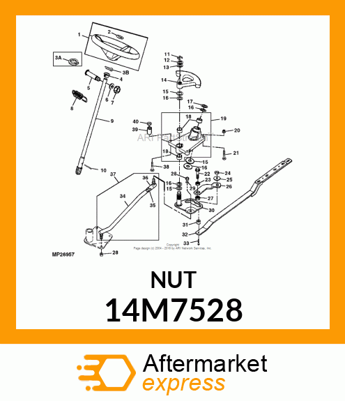 NUT, METRIC, HEX PREVAILING TORQUE 14M7528