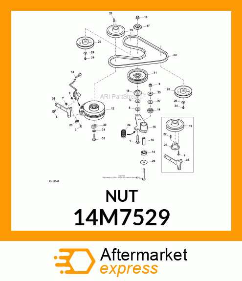 NUT, METRIC, HEX FL, SELF LOCKING 14M7529