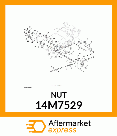 NUT, METRIC, HEX FL, SELF LOCKING 14M7529